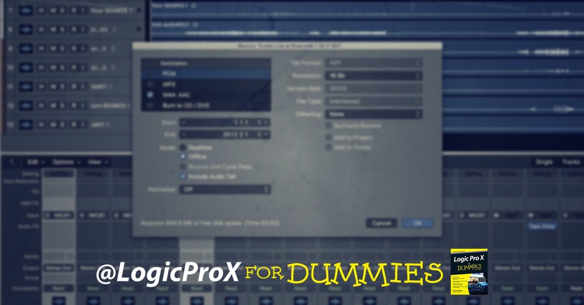 How To Create Stems and Alternate Mixes With Logic Pro X Logic Pro X For Dummies