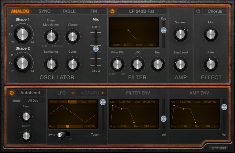 The Retro Synth main window